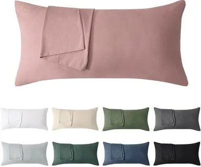 Immagine prodotto di Set di 2 federe per cuscini Ibbenzoa®, realizzate in 100% cotone lavato, 50 x 70 cm, color beige, con cerniera invisibile,  Oeko-Tex