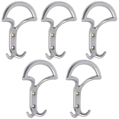 Image de Omgoods - Lot de 5 crochets muraux triples en métal