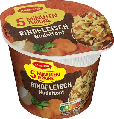 Produktbild von Maggi - 5 Minuten Terrine - Rindfleisch Nudeltopf - 42g