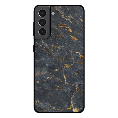 Produktbild von Smartphonica Handytasche für Samsung Galaxy S21 mit Marmordruck - TPU Rückseite Fall Marmor Design - Gold Grau