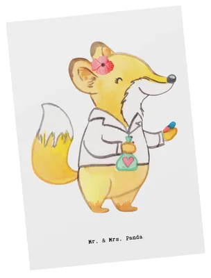 Produktbild von Mr. & Mrs. Panda Postkarte Apothekerin Herz - Weiß - Geschenk, Grußkarte, Apotheke, Ansichtskarte, Arzt, Pharmazie, Approbation, Ansichtskarten, krank, Gute Besserung