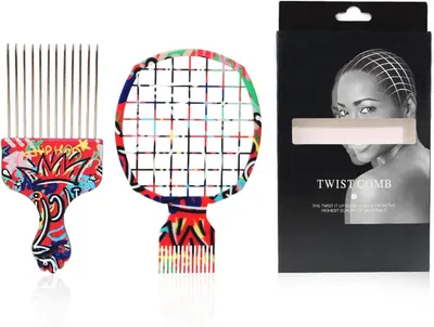 Productafbeelding van Krul Spons Borstel - Haar Twist Tool - Krullen Stylen - Innovatief Mesh Ontwerp - Niet gespecificeerd - Zwart
