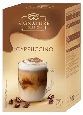 Produktbild von KRÜGER Signature Blend Cappuccino, 10x 14g Sachets Instantkaffee