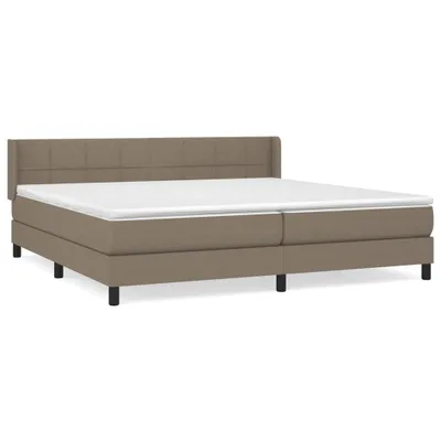 Produktbild von Boxspringbett mit Matratze Taupe 200x200 cm Stoff