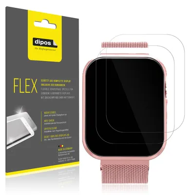 Produktbild von 2x Schutzfolie für Banlvs Smartwatch 1.83 Zoll Folie, 100% Displayabdeckung, dipos Flex