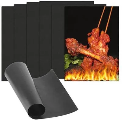 Produktbild von Famanu Grillmatten für Gas- und Holzkohlegrills - Wiederverwendbare Antihaft-Bakmatten 40 x 30 cm