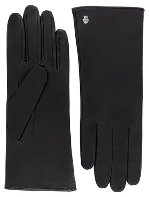 Roeckl Leder-Handschuhe Hamburg Futtermix aus Wolle und Kaschmir  in schwarz