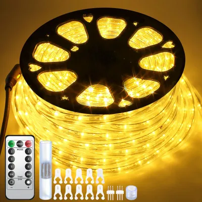 Obrázek produktu pro LED světelný had pro venkovní použití, 50 m teplé bílé s dálkovým ovládáním