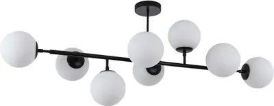 Zdjęcie produktu dla Lampa wisząca Dorado czarno-biała 8xE14x40W szkło wym:50x124x30cm IP20 Light Prestige