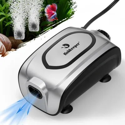 Aquarium-Luftpumpe, Mini-Sauerstoffpumpe, 5 W, für 1-600 l, mit Luftstein