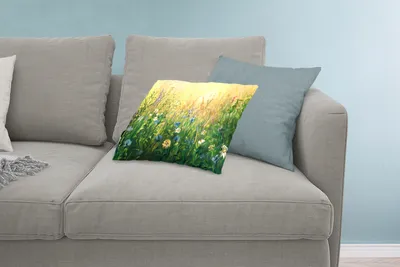 Produktbild von MuchoWow® Zierkissen Sofakissen Wohnzimmer Dekokissen 60x40 cm Blumen - Aquarell - Sonne - Kopfkissen - Polster mit Foto