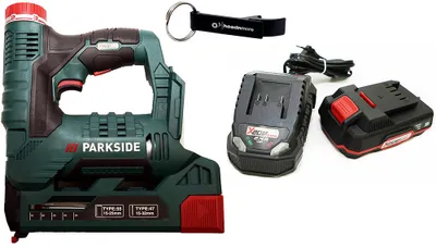 Image de Agrafeuse sans fil PARKSIDE® 20 V PAT 20-Li / avec batterie (2 Ah) et chargeur (2,4 A)