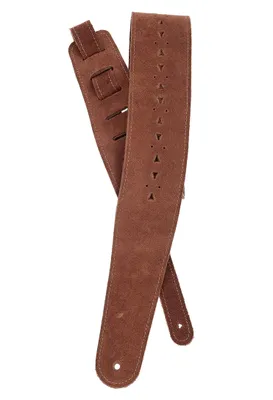 Productafbeelding van D'Addario 25PRF05 Gitaarriem van leer met ventilatieopeningen (Honingkleurige suède, Apache-model)