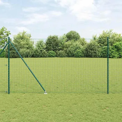 Produktbild von Möbel Euro-Zaun mit Stacheln 10 x 1,5 m PVC-beschichteter Stahl Grün - Metallzäune &7447