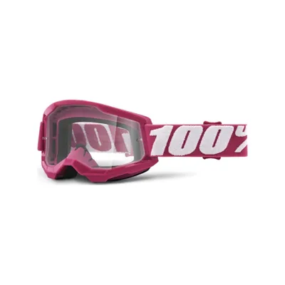 Produktbild von 100% Strata 2 Clear Motocross Brille, pink/weiß, Einheitsgröße