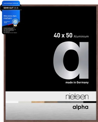 Image de Cadre aluminium Nielsen Alpha 40x50 cm wengé light