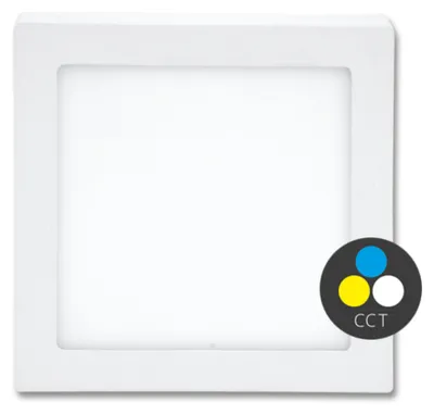 Zdjęcie produktu dla Oprawa natynkowa Ecolite SMD 17 x 17 cm, 12 W, CCT, IP44, 960 lm, LED-CSQ-CCT/12W/BI