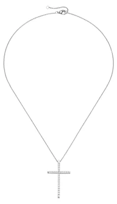 Produktbild von Kette Smart Jewel Anhänger Kreuz, Zirkonia Steine, Silber 925 Silber 45 cm