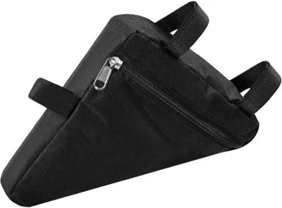 Produktbild von Fahrradträger Dreieck - Rechteckige Fahrradtasche - Sicheres Transportieren von Gegenständen - Reflexstreifen - Universelle Passform - Schwarz