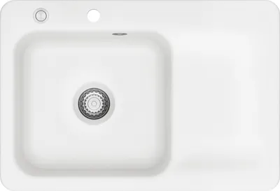 Produktbild von KeraDomo Spüle JUNA 75 in POLAR - Becken links mit Excenterbedienung / Systemceram / Keramikspüle