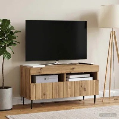 Image de Meuble TV exclusif - ZWOLLE, 81 x 35 x 43 cm, en chêne massif