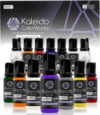 Zdjęcie produktu dla Farba akrylowa do airbrush zestaw 12 kolorów, 20 ml, do modelarstwa