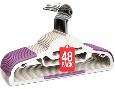 Imagen del producto de Perchas de Plástico Antideslizantes 41 cm Pack 48 COM-FORT HOUSE