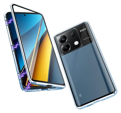 Immagine prodotto di Per Xiaomi Redmi Note 13 Mobile Phone Case 360 Magnetic Glass Bumper Metal Case Cover