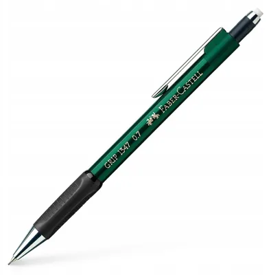 Imagen del producto de Faber-Castell 134763, lápiz de grafito GRIP, 0,7 mm, mina B, color verde metálico