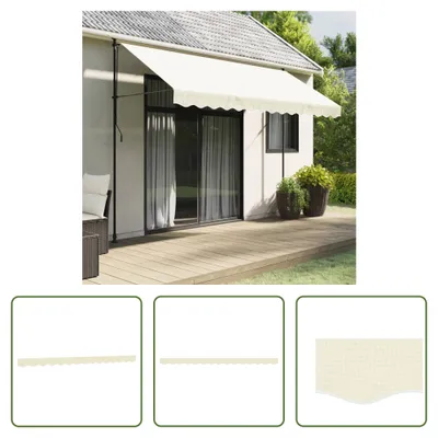 Produktbild von The Living Store Markisenvolant Creme Gestreift 3,5 m