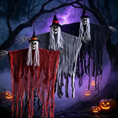 Productafbeelding van Hangende heks met buigbare armen - Halloween-decoraties