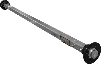 Produktbild von AL-KO EURO gebremste Anhängerachse 1800 kg 5x112 1800 mm 2300 mm Bremsachse für PKW Anhänger Autoanhänger Transportanhänger Autotransporter Lastanhäng
