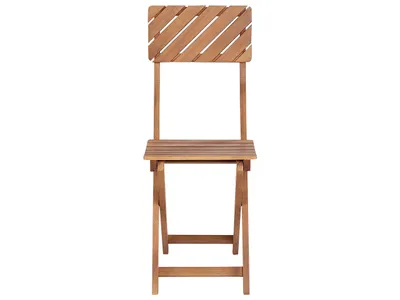 Obrázek produktu pro BELIANI 3dílná bistro sada hnědá eukalyptové dřevo stůl 2 židle skládací lamelový design balkon