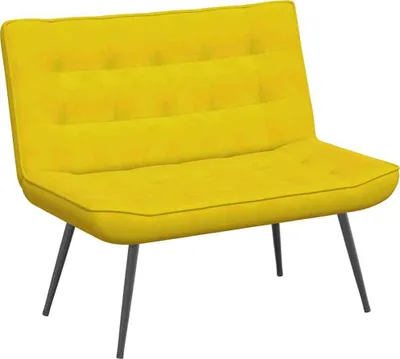 Obrázek produktu pro Lavice žlutá 110x74x84 cm samet
