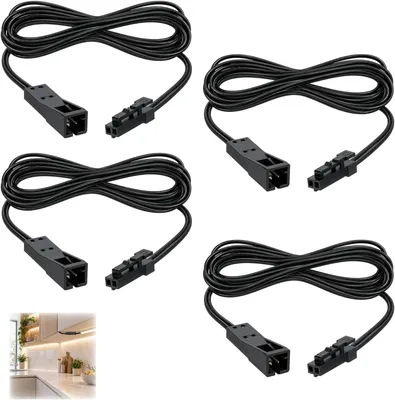 Produktbild von LED-Verlängerungskabel, 2 Meter - Set mit 4 Stück - LED-Kabel mit Mini-Stecker, 2-polig