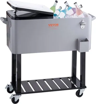 Immagine prodotto di Frigorifero portatile Famanu - 80 litri, mini-bar portatile grigio