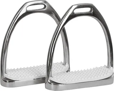 Image de Etriers en acier inoxydable, largeur de marche 10 cm, par paire