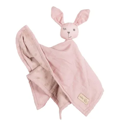 Produktbild von roba organic Schmusetuch „Lil Planet” rosa/mauve, 40x40 cm, Musselin und Jersey, GOTS