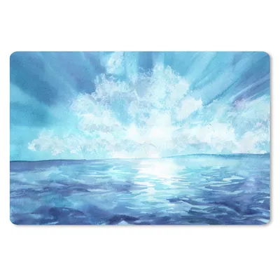 Produktbild von MuchoWow® Mauspad Mousepad Meer - Himmel - Sonne 27x18 cm - Mousepads - Maus Mat - Pad - Mausunterlage - Büroartikel - Desk Matten