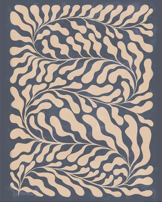 Image de Dominique Vari - imprimé "Endless Foliage" PM6112 (40 cm x 30 cm) (Pêche/Gris)