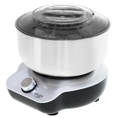 Produktbild von JUNG ADLER AD4222 Küchenmaschine, Knetmaschine, 1200W, Edelstahl Gehäuse & Schüssel 4 L, 6 Stufen, Rührmaschine mit Knethaken, Rührbesen, Schlagbesen