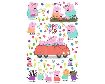 Obrázek produktu pro Dětská samolepka Peppa Pig v autě
