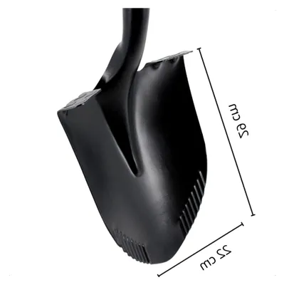 Produktbild von Spatenschaufel (Stahl) gezahnt mit Fiberglasstiel, Arbeitsbreite: 22 cm