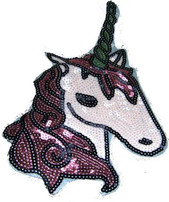 Produktbild von Einhorn Pferd Mit Pailletten xl - Aufnäher, Applikationen, Patches, Flicken, Zum Aufnähen, Größe: 28,5 x 16,5 cm