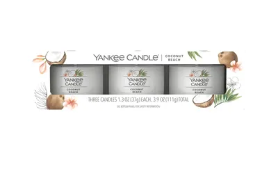 Immagine prodotto di Yankee Candle COCONUT BEACH - Confezione da 3 candele in barattolo