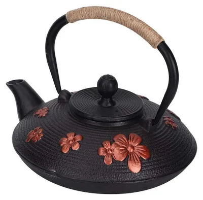 Gusseiserne Teekanne 0,9 l, Japanische Tetsubin mit Teefilter