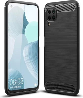 Produktbild von Huawei P40 Lite Handy Hülle Silikon Case Cover Bumper Carbonfarben
