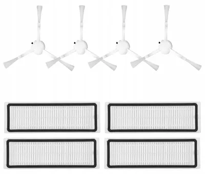 Produktbild von Zubehörset für Xiaomi Vacuum Mop 1C und Dreame F9 - 4 HEPA-Filter - 4 Seitenbürsten - 8 Teile