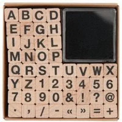 Produktbild von Rico Design Stempelset ABC und Zahlen 48Stempel 1x1cm
