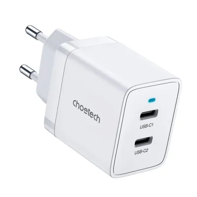 Produktbild von Choetech 2 x USB-C PD 40W Ladegerät weiß (Q5006-EU)